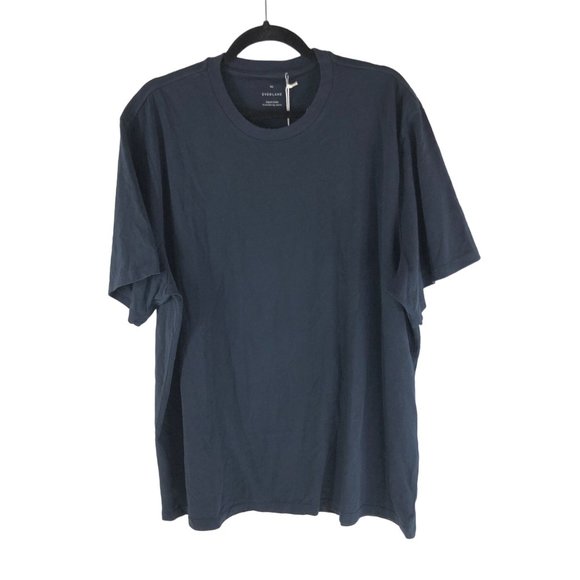 Everlane Mens The Premium-Weight Crew Neck T Shirt Navy Blue XXL - Picture 4 of 8